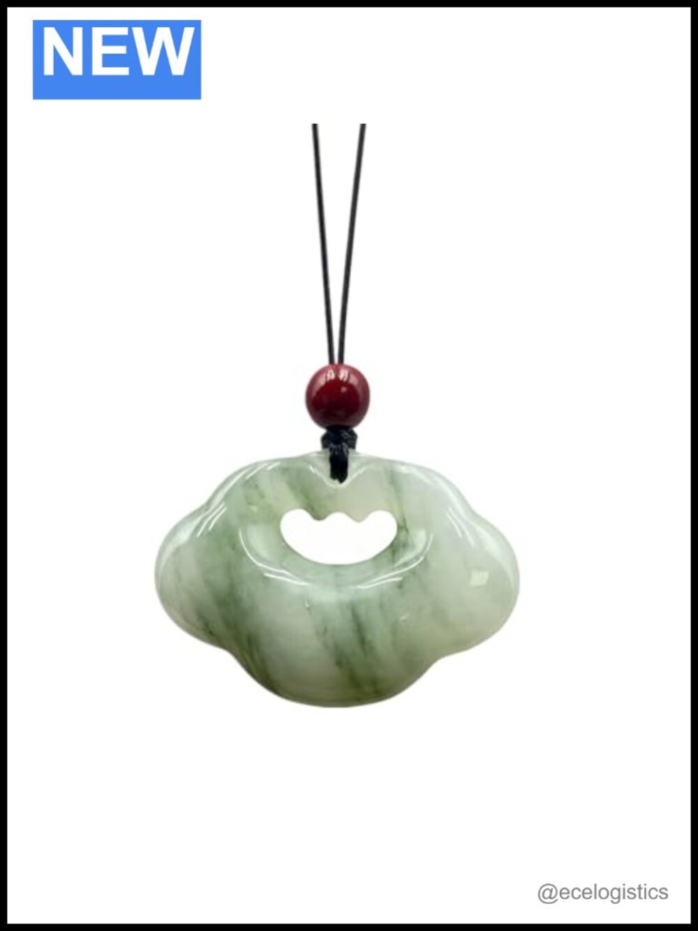 HandCarved Natural Jade Cloud Pendant Necklace Unisex